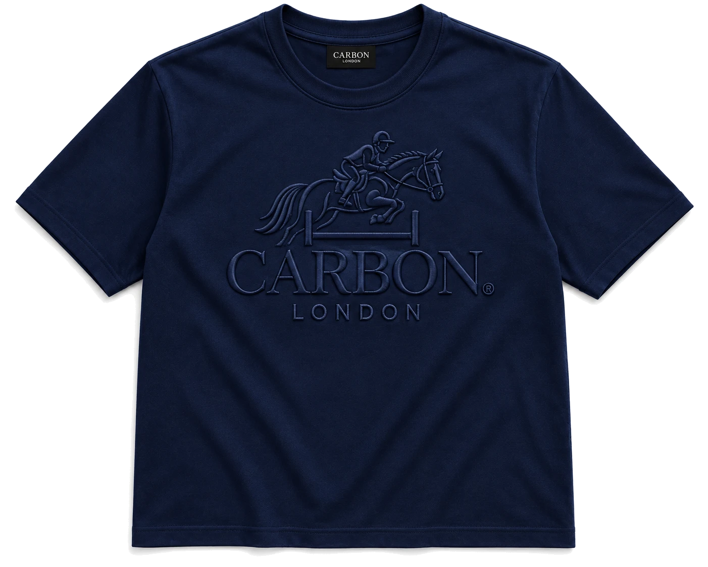 Carbon London Equestrian Club Heavyweight T-Shirt — Midnight Navy