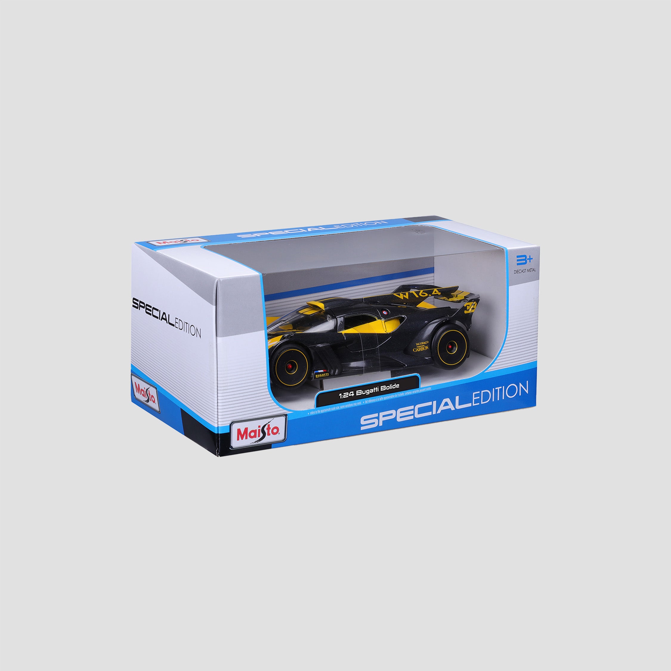 Bugatti Bolide Scale Model 1:24 Yellow — image 3