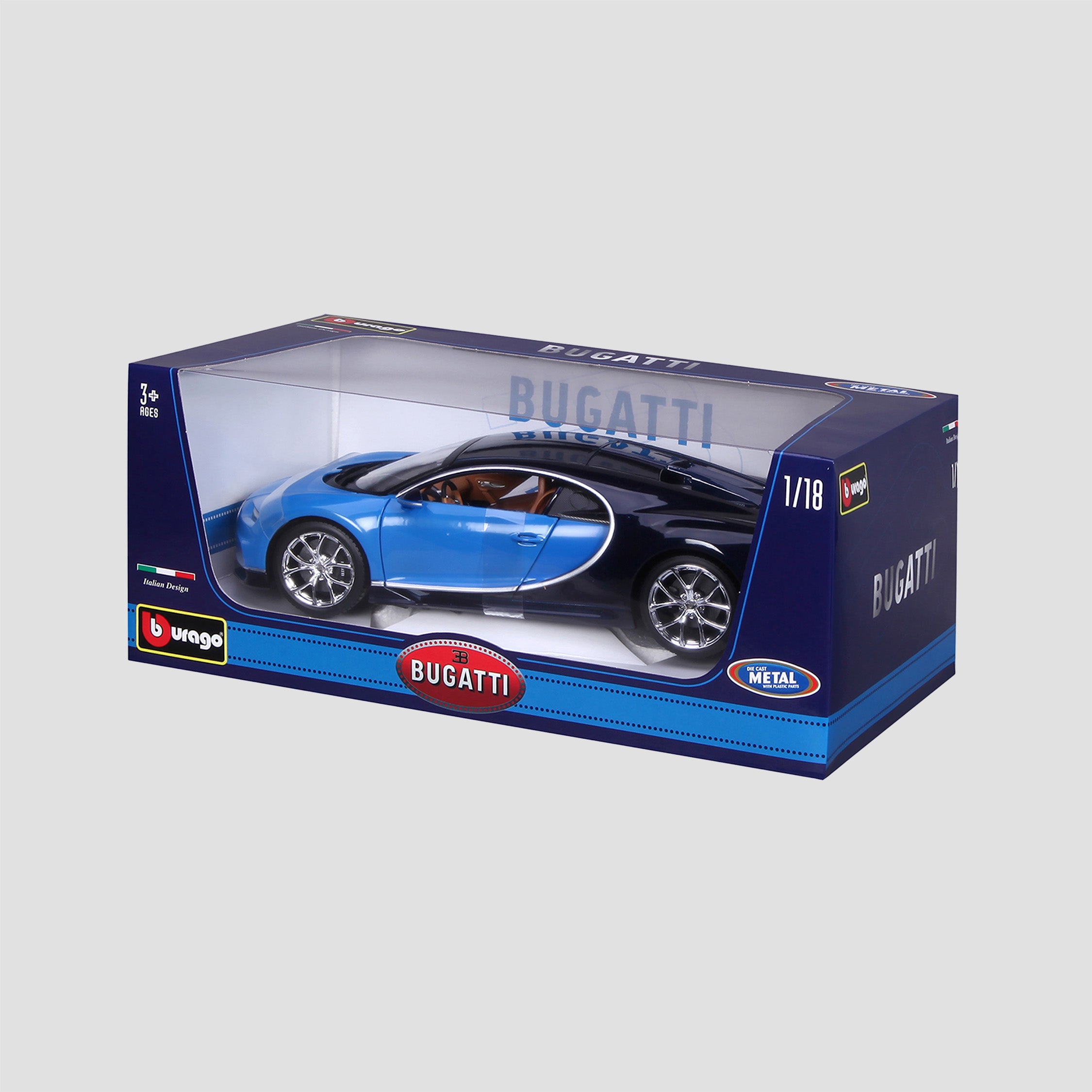 Bugatti Chiron Scale Model 1:18 Blue — image 3