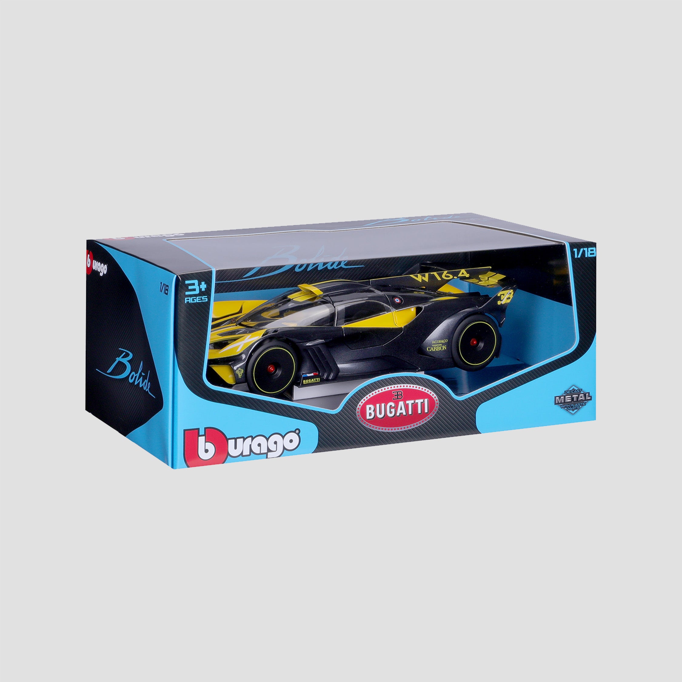 Bugatti Bolide Scale Model 1:18 Yellow — image 3